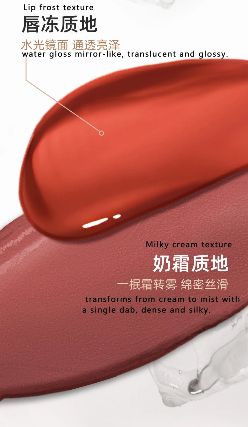 Mistine Lip Gloss Mirror-like Glossy Lip Tint Moisturizing Velvet Matte Long-lasting Liquid Lipstick