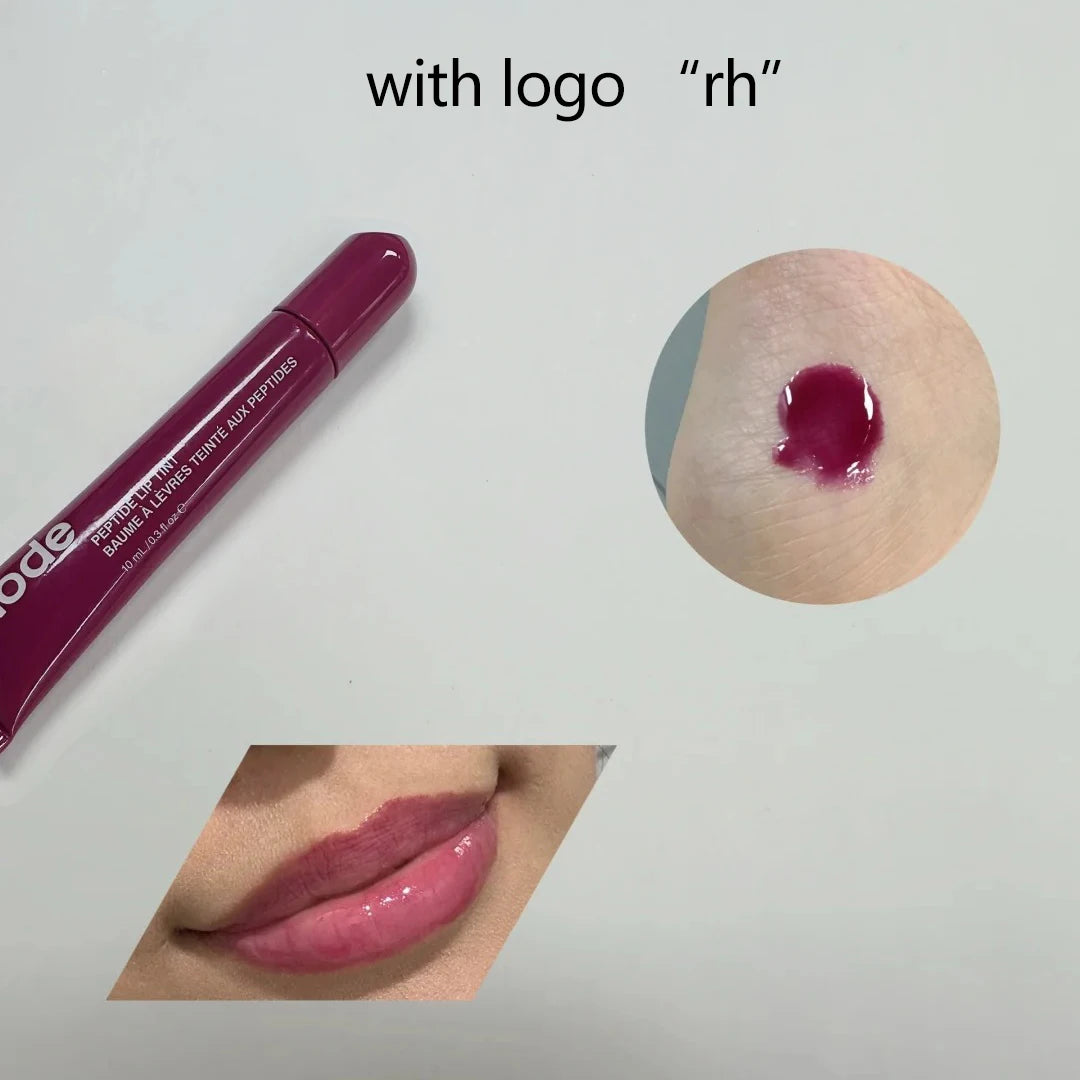 Rhod Peptide Lip Tint 10ml Sheer Color Hydrating Glossy Finish Liquid Lipstick Long-Lasting Moisturizing Lip Gloss