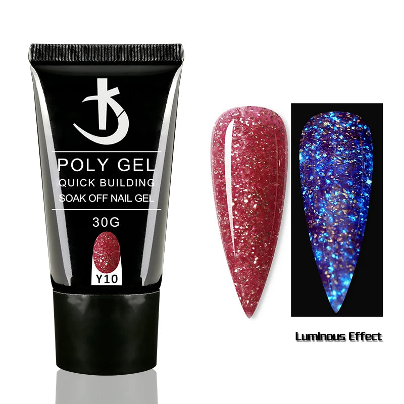 KODI JYJ Semi-permanent Glitter Poly Nail Gel 30ml Builder uv Gel for Nail Extension Manicure Desgin Acryl Gellac Hybrid Enamel