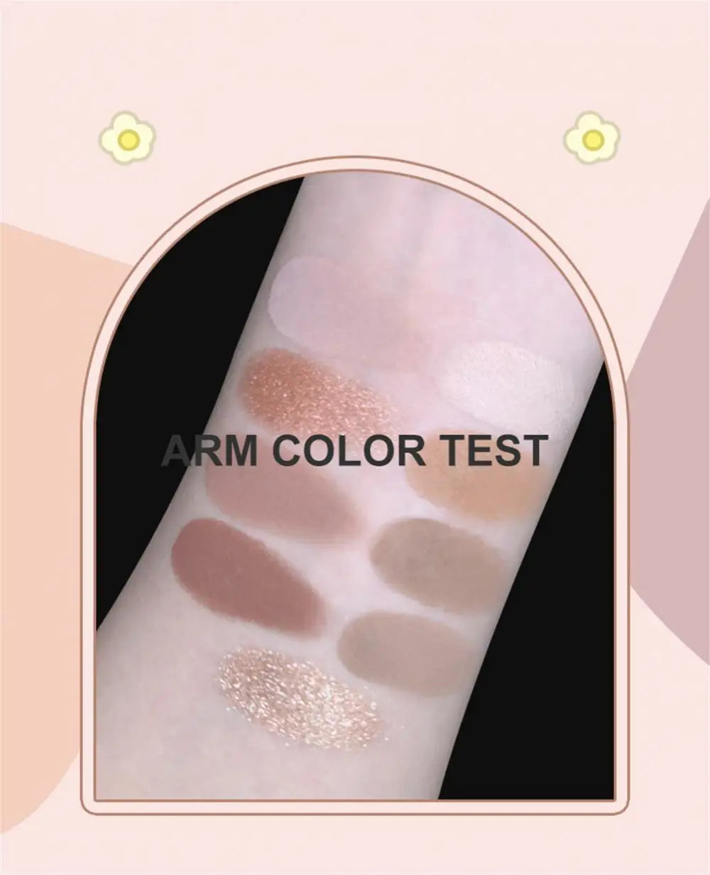 NOVO Toast 9 Colors Matte Eyeshadow Palette Pearlescent Eye Plate Cute Makeup Palette Female Cosmetic Lasting Nature Beauty