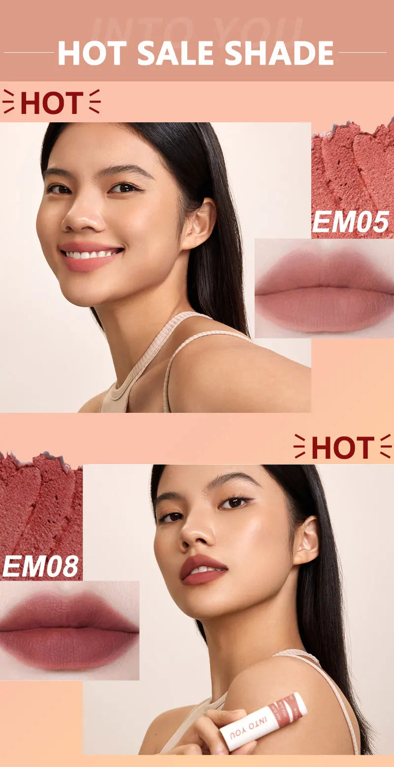 INTO YOU Make up Lip Gloss miltcolor Matte Velvet Lipstick Waterproof Red Lip Tint Lip Glaze Beauty Cosmetics lipstick lipgloss