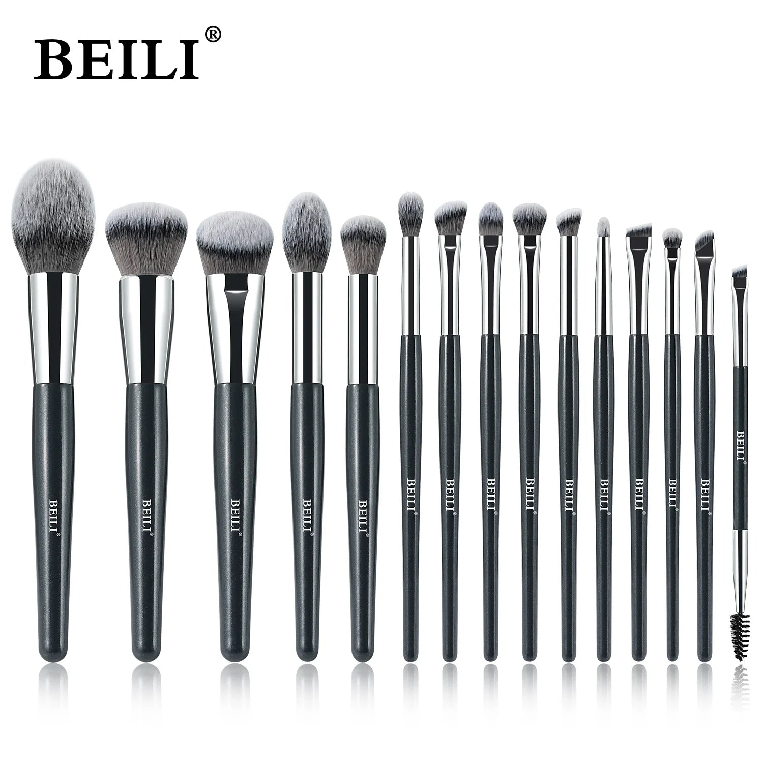 BEILI Professional Makeup Brushes 8/9/15/30Pcs for Foundation Contour Eyeshadow Blending Synthetic Hair Cosmetics Brush Set