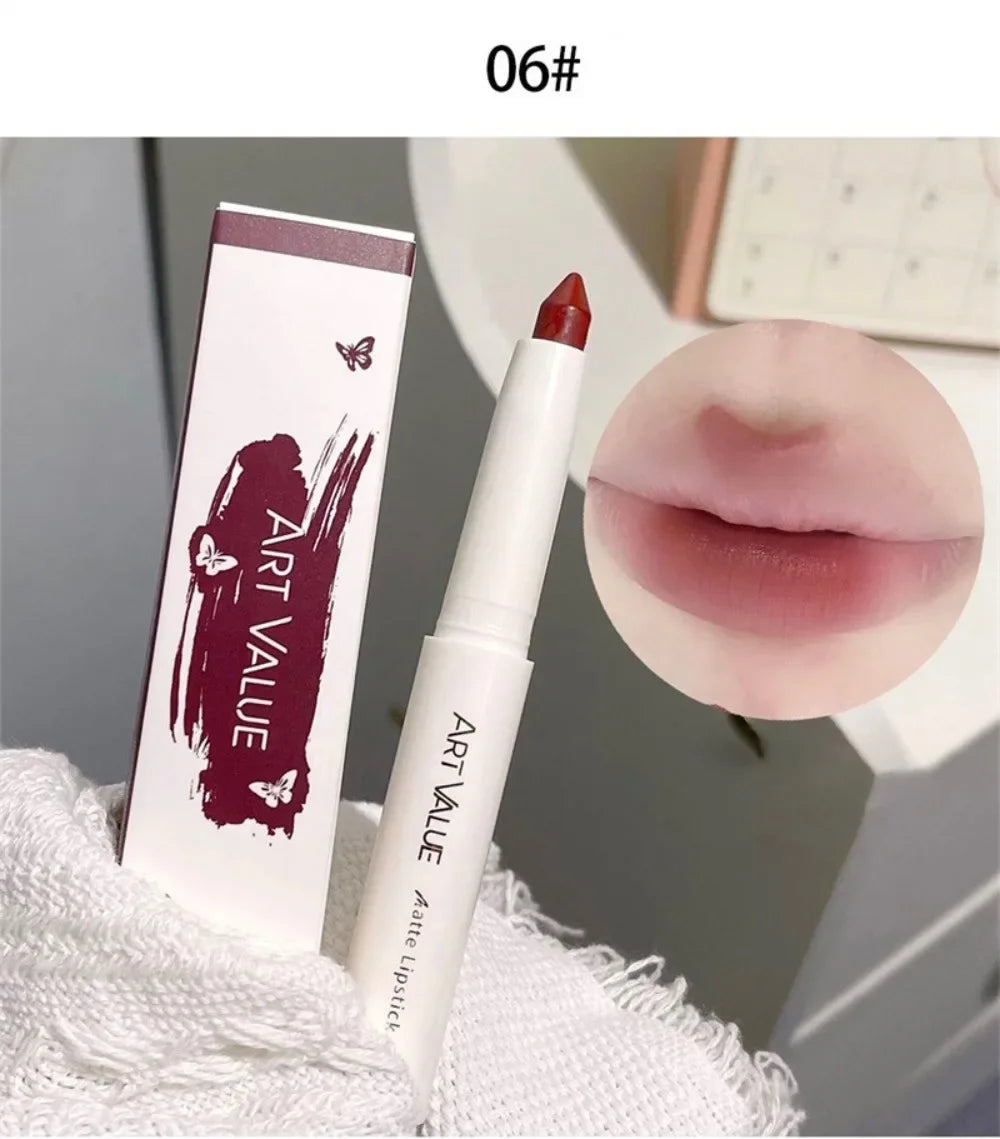 Matte Pink Lipstick Pencil Non-stick Cup Lasting Contour Lip Liner Pencil Waterproof Crayon Pigments Lipliner Pen Lips Makeup