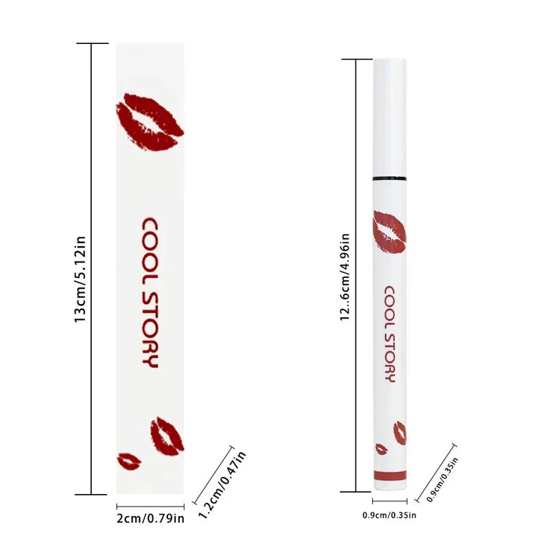 Liquid Lipliner Pencil Long Lasting Lips Cosmetic Tool Matte Soft Lip Liner Stick Quick Drying Smudge Proof Natural Lipstick Pen