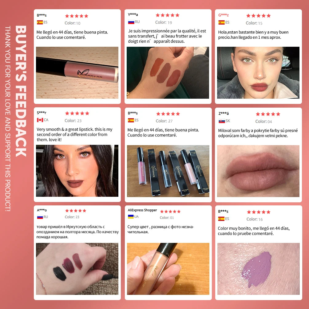 Best Lip Gloss 25 Color Waterproof Matte Lip Gloss Liquid Lipstick Waterproof Lasting Cosmetic Lip Gloss Makeup Cosmetics