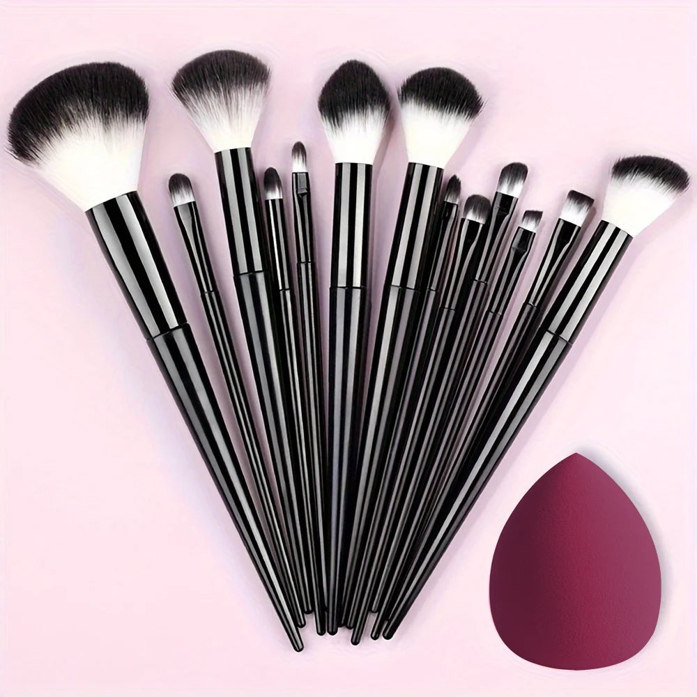 Makeup Brush Set 13Pcs Kit Cosmetic Foundation Eyeshadow Brushes Professional Powder Concealers Blush Beauty Tool makeup sponge