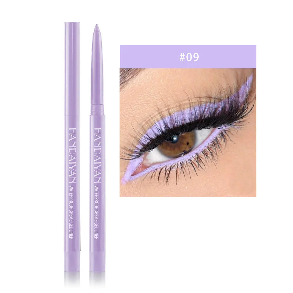 Sexy Purple Waterproof Matte Eye Cosmetics EyeLiner Pencil Long Lasting Women Fashion Pink Black Eye Charming Eye Liner Pencil