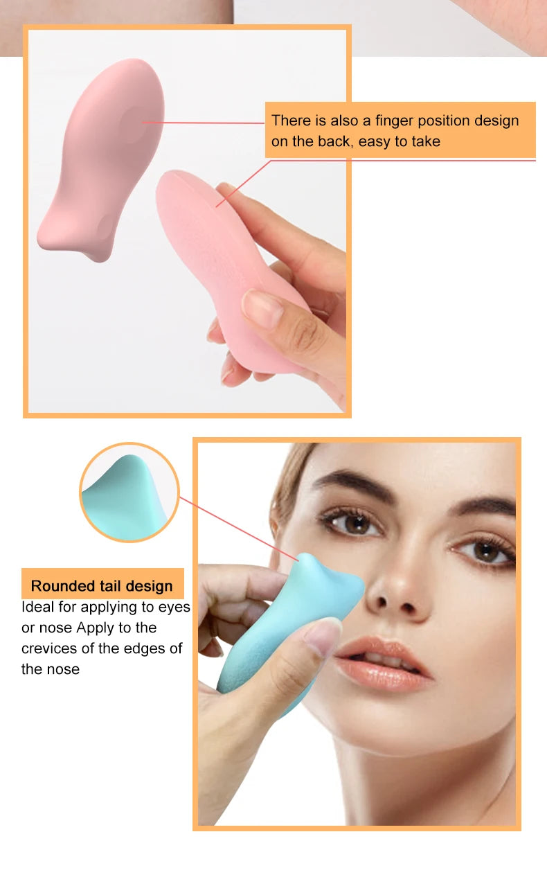 2022 New Silicone Makeup Sponge Jelly Puff Makeup Do Not Eat Powder Puff Face Wash Makeup Puff Make Up Tool Beauty Accessories