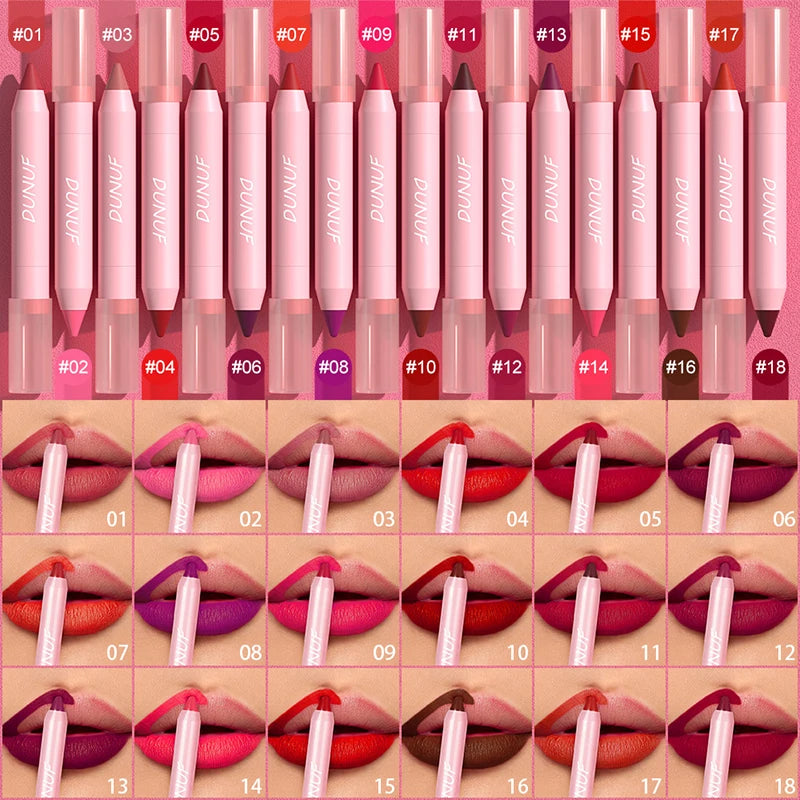 Nude Brown Lip Liner Pencil 18 Color Red Contour Tint Labial Makeup Waterproof Matte Lipstick Crayon Lip Contouring Cosmetics