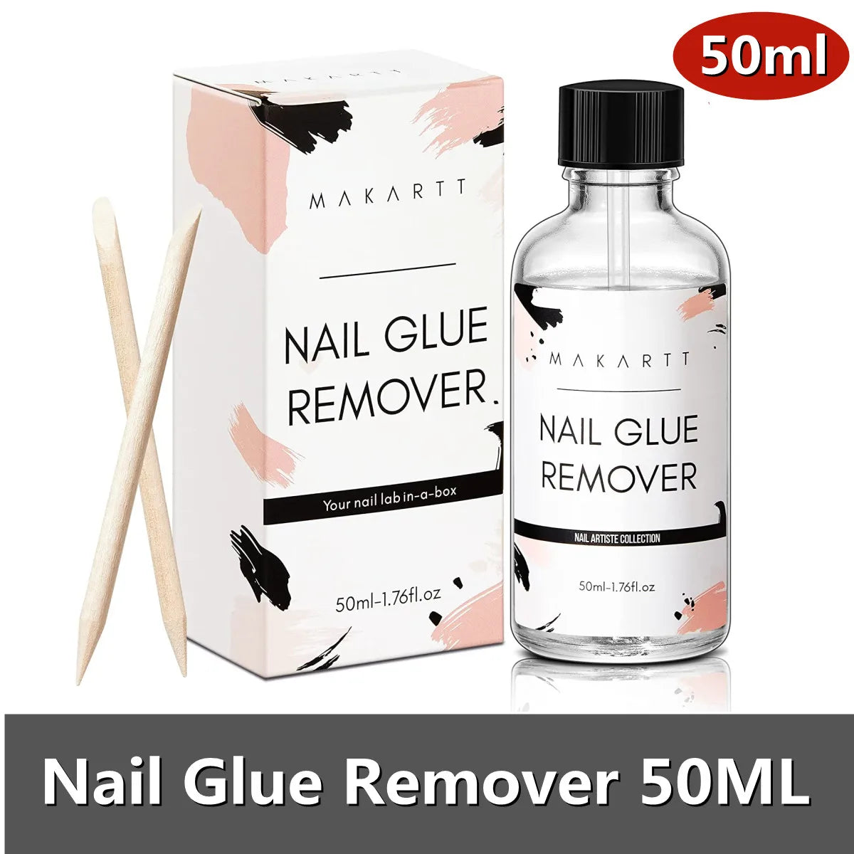 Makartt Nail Glue with Glue Remover Kit,  Super Strong Nail Glue for Acrylic Nails Press On Nails,30ML/ 50ML Glue off Debonder