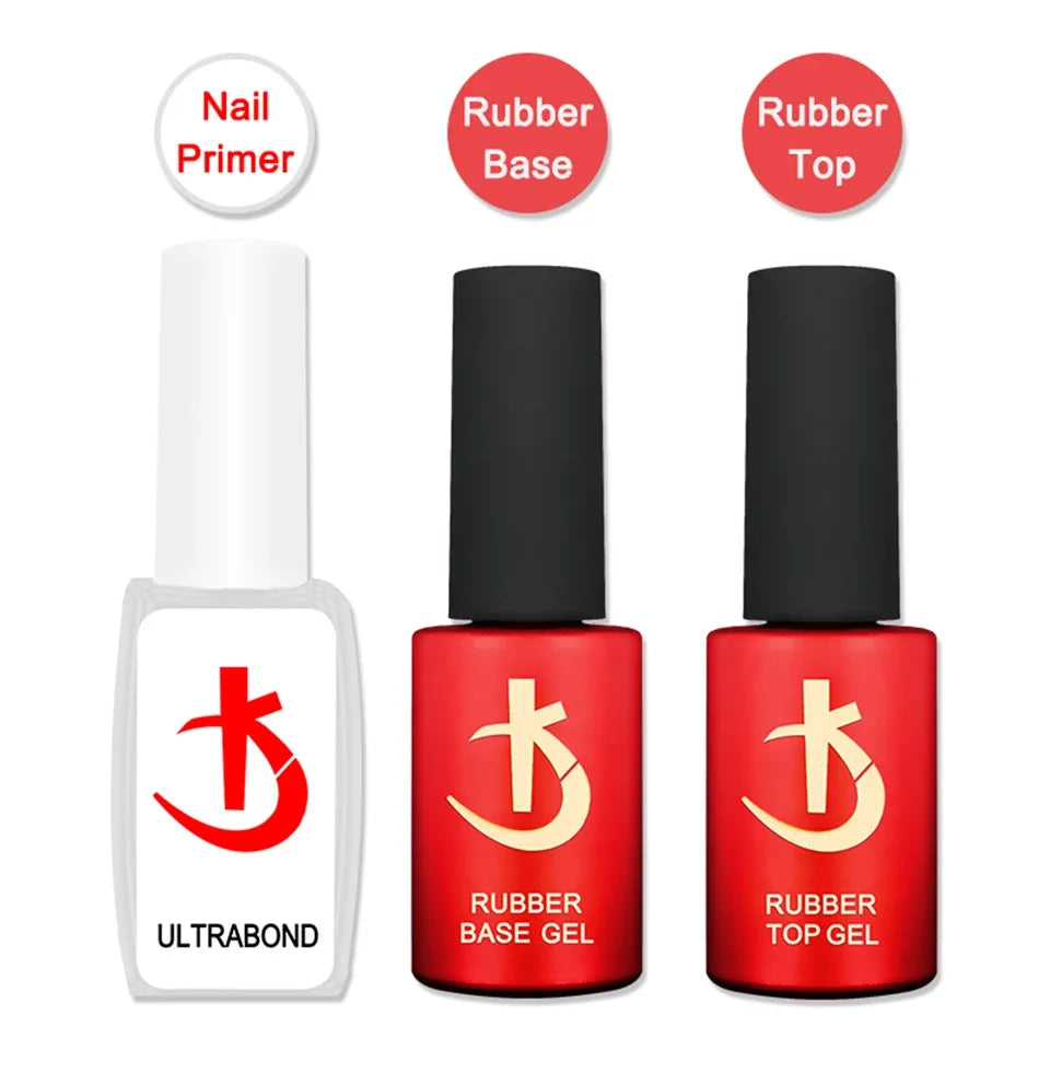 KODI JYJ Latest Thick Nail Base Coat 7ml Gel Varnish for Nail Manicure Semipermanent Rubber Base and Top Gel Nail Polish Gellak