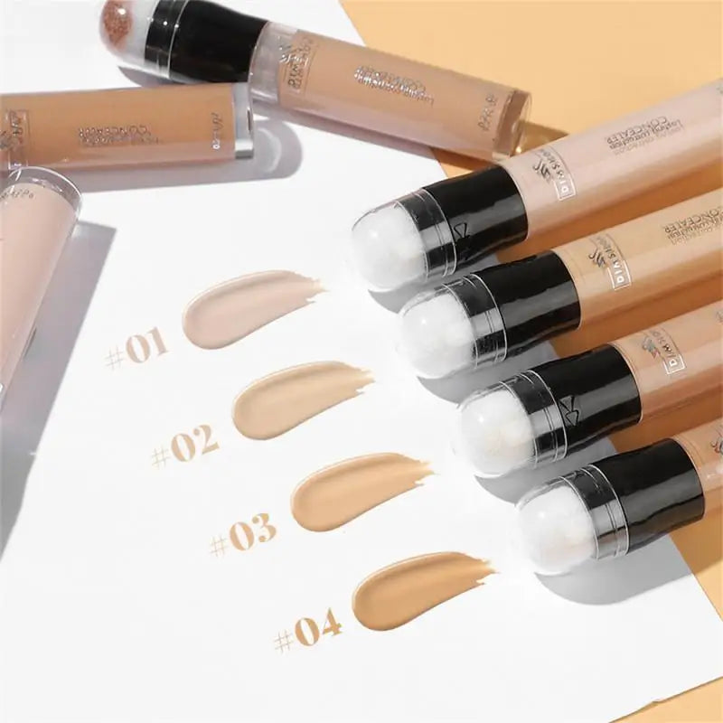 2 In 1 Facial Concealing Stick Concealer Foundation Stick Double-headed Concealer Stick Brightening Contour Cosmetic With Brush