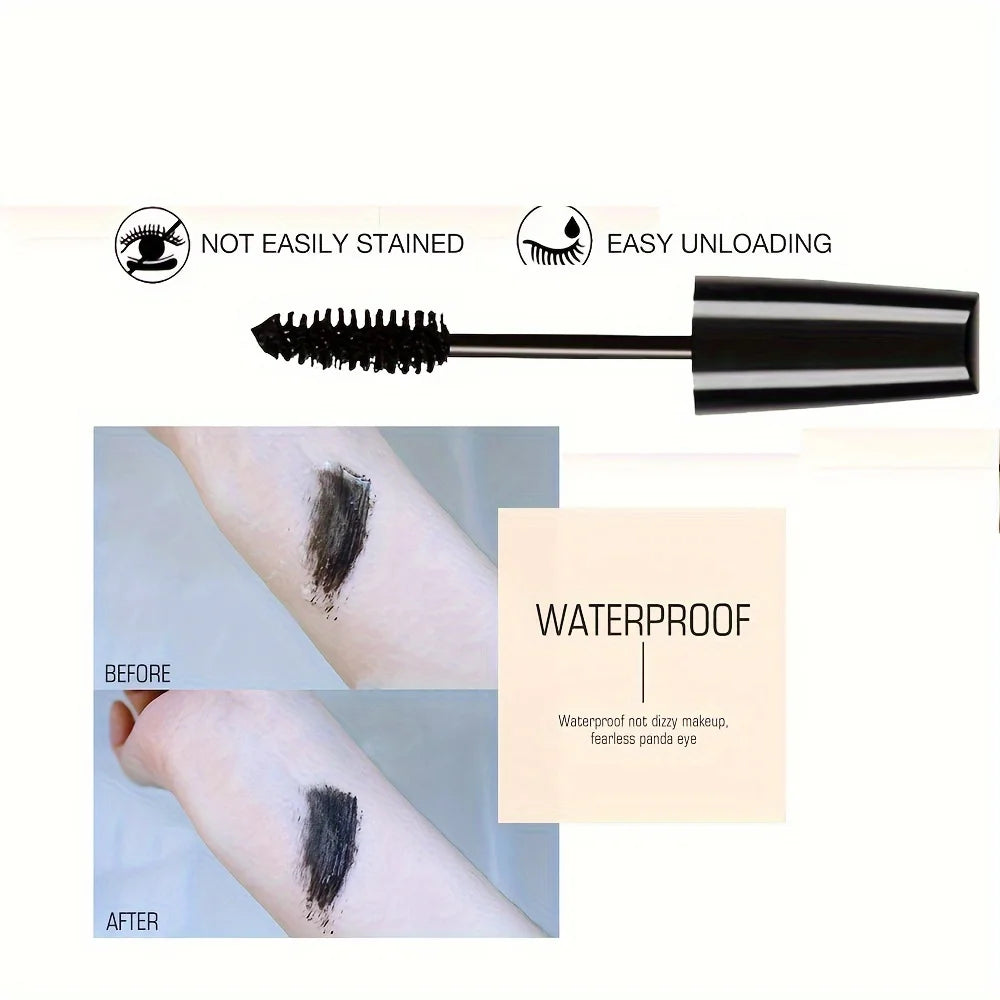 4D Black Mascara Thickening Lengthening Curling Up Waterproof Long Lasting Makeup Effect Liquid Fiber Multicolor Mascara