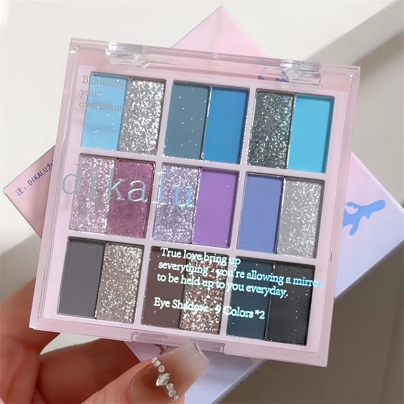 18 Colors Color Blocking Eyeshadow Palette Korean Makeup Summer Ice Cream Color Eyeshadow Pink  Purple Makeup Palette Cosmetics