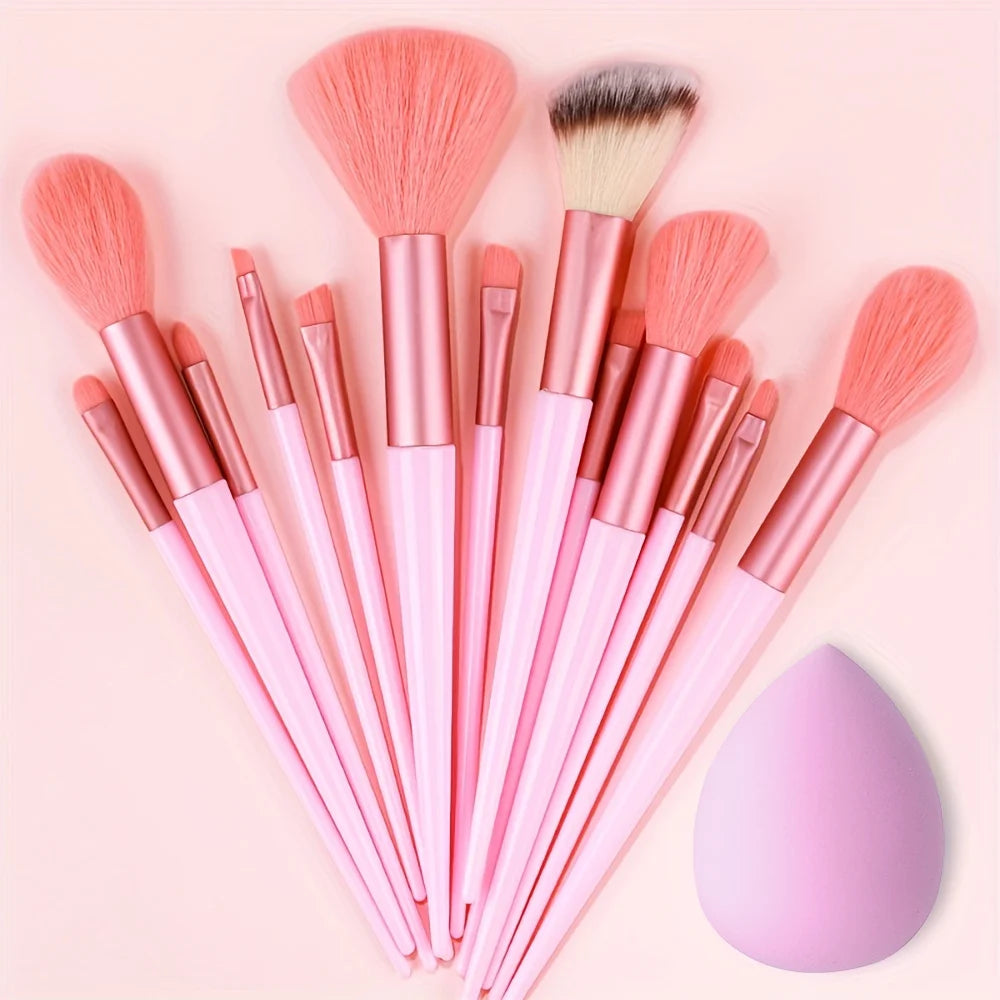 Makeup Brush Set 13Pcs Kit Cosmetic Foundation Eyeshadow Brushes Professional Powder Concealers Blush Beauty Tool makeup sponge