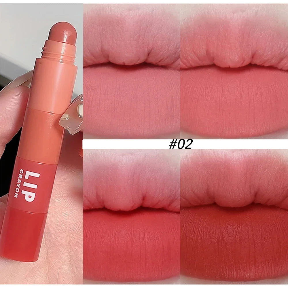 4 Colors In 1 Matte Nude Pink Red Lipstick Lip Liner Pen Long Long Waterproof Crayon Lipstick Pencil Lips Makeup Cosmetic Kit