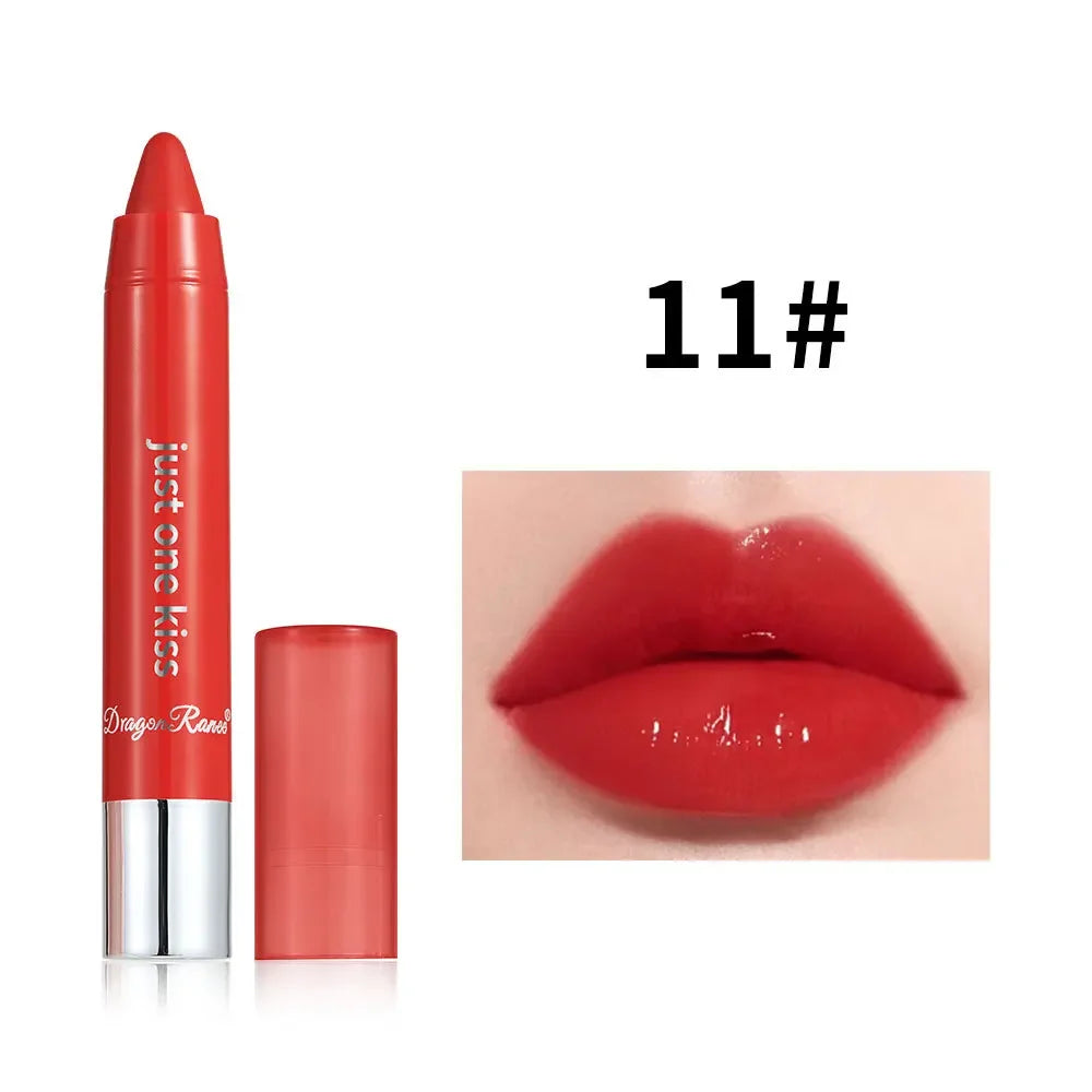 Lipstick Crayon Lip Liner Pencil Velvet Matte Moisturizing Waterproof Long Lasting Non-stick Cup Solid Lip Gloss Makeup Cosmetic