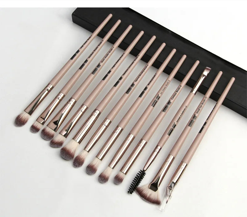 Makeup brushes set professional 12 pcs/lot Makeup Brushes Set Eye Shadow Blending Eyeliner Eyelash Eyebrow Brush For Makeup Tool