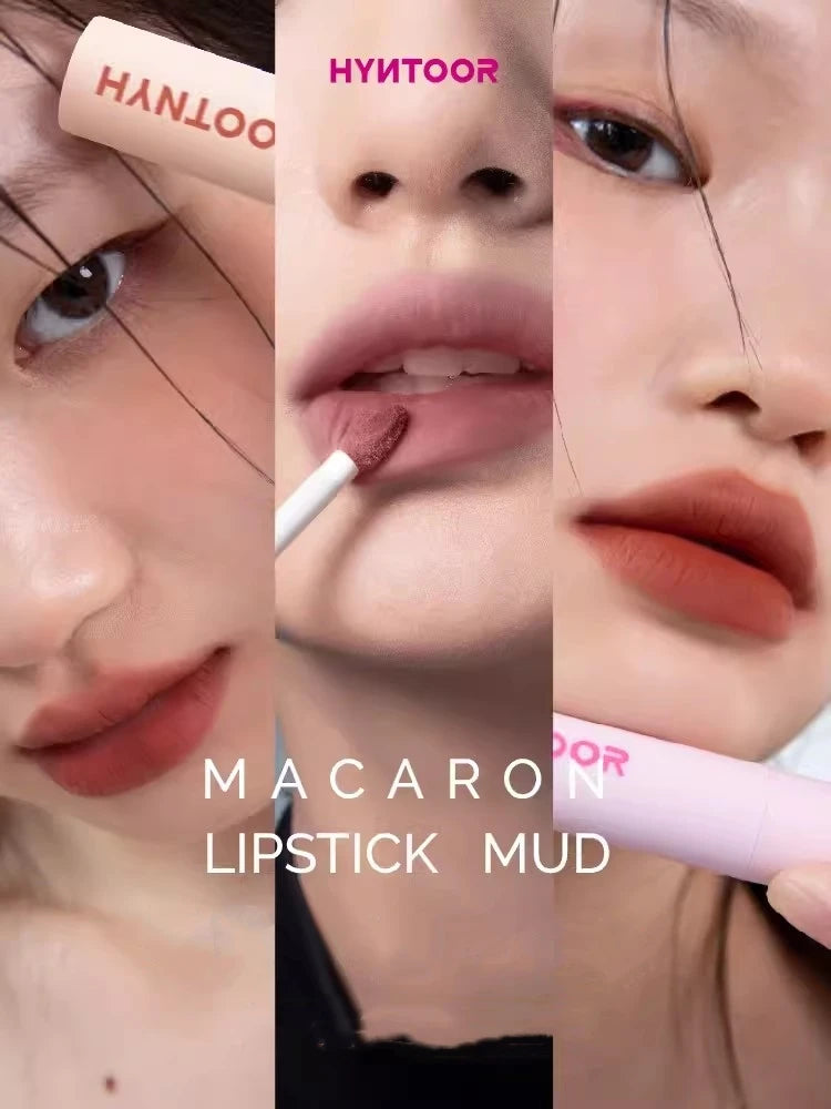 HYNTOOR Macaron Series Lip Mud 22 Colors Matte Cloud Air Velvet Lip Glaze Long-lasting Waterproof Lip Gloss Liquid Lipstick