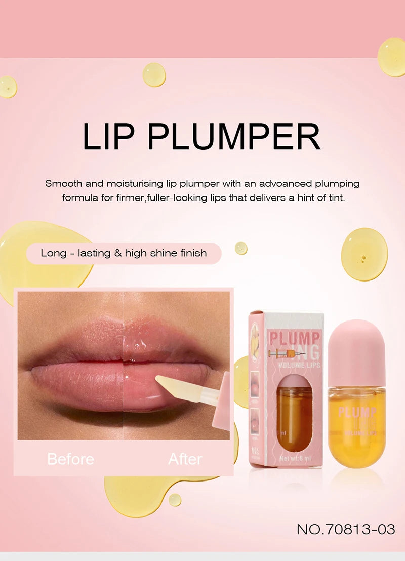 Long Lasting Lip Plumper Oil Instant Volumising Enhancer Lip Serum Collagen Lips Volume Lipgloss Sexy Cosmetic Volume Increases