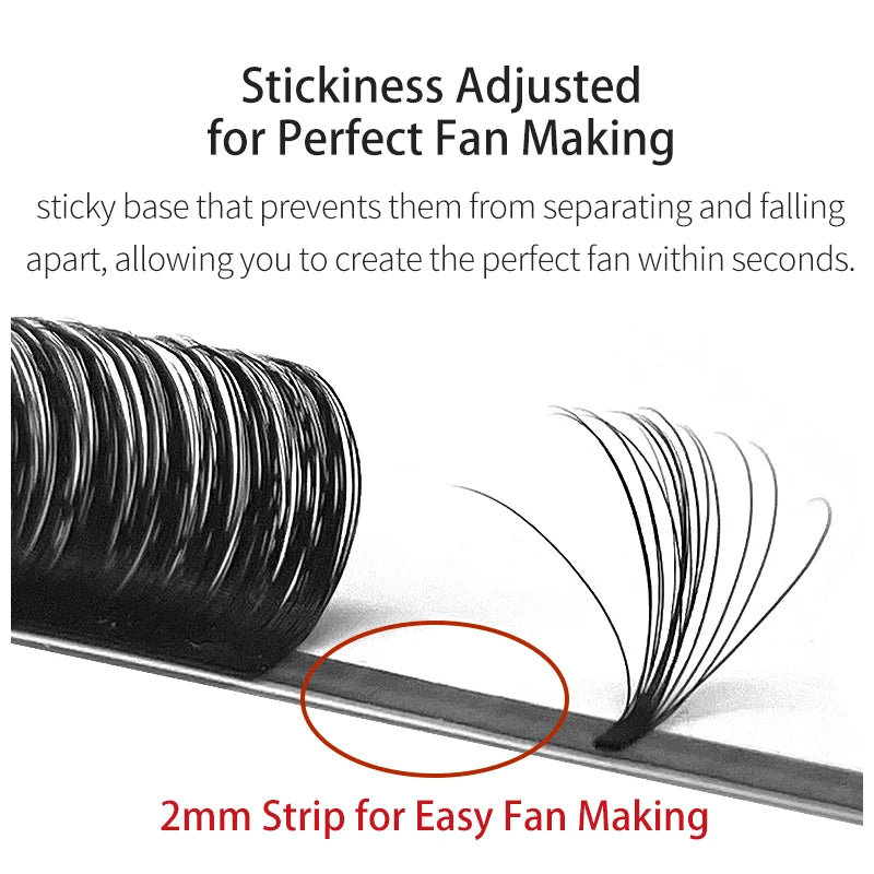 NATUHANA Easy Fan Fast Fanning Volume Lashes Autofans Fake Eyelash Extension Faux Mink Eyelashes for Makeup Tools