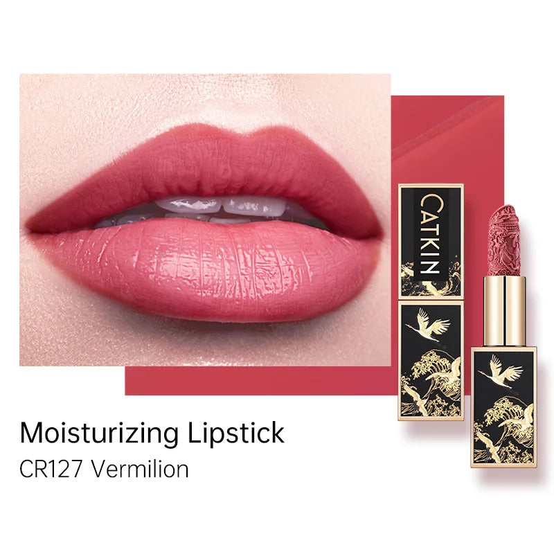 CATKIN Makeup Velvet Matte Lipstick, Hydrating Satin Long Lasting lipstick with Smooth and Creamy Texture, 3.6g