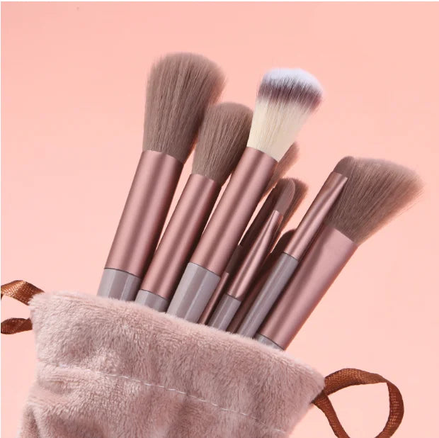 13 PCS Makeup Brushes Set Eye Shadow Foundation Women Cosmetic Brush Eyeshadow Blush Beauty Soft Make Up Tools Bag