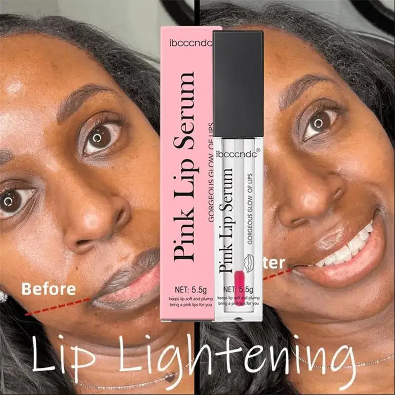 Lips Pink Serum Remove Dark Smoke Lip Plumping Oil Bleaching Melanin Repair Lip Lines Moisturizing Brighten Lip Care Cosmetics