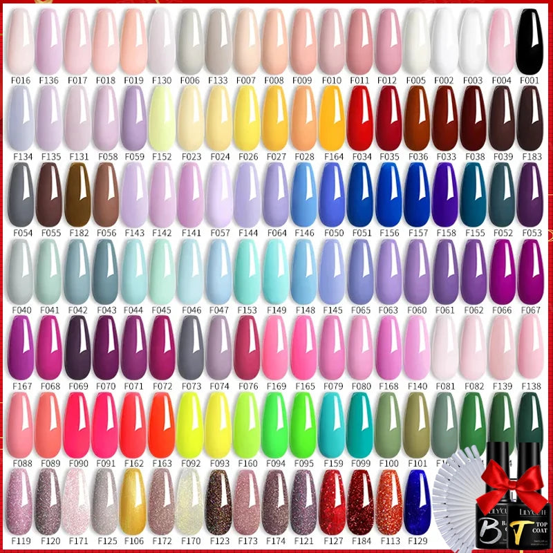 LILYCUTE 60/66/129PCS/Set Gel Nail Polish Set Glitter Colors Nail Kit Esmaltes Semi Permanent UV Gel Nail Art DIY Manicure Sets