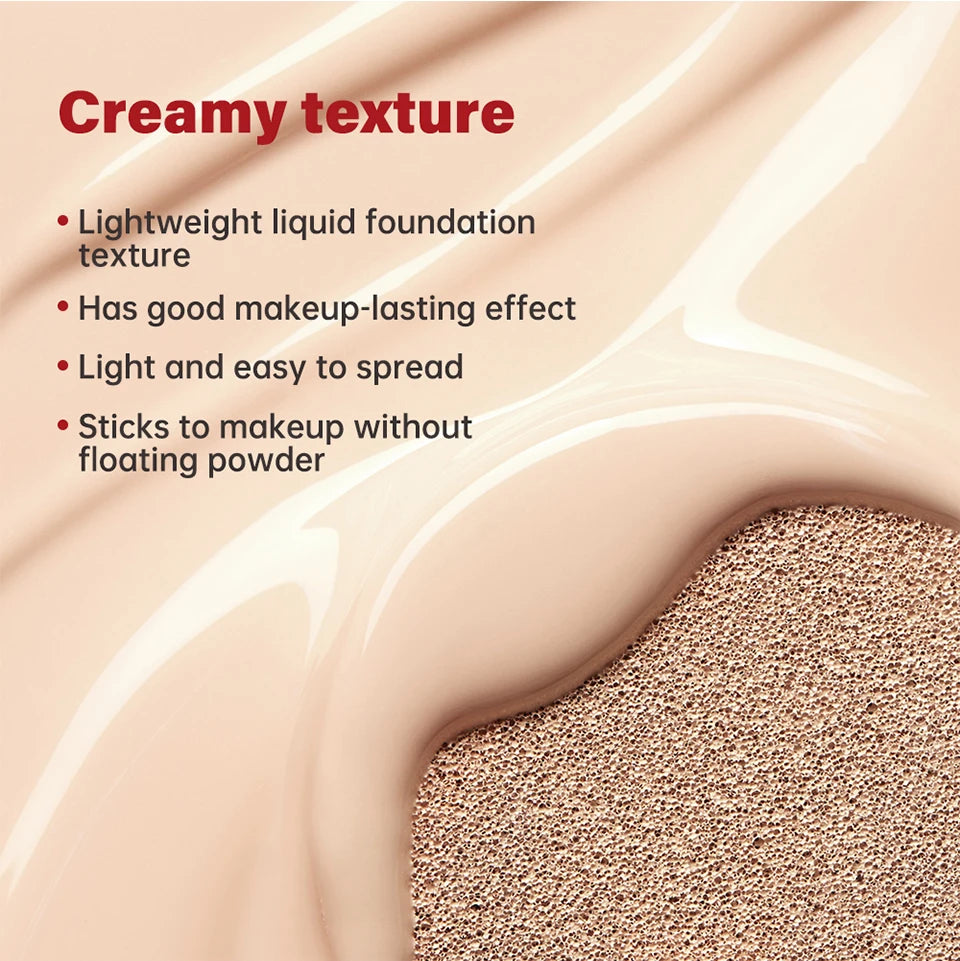 Bb Cream With Air Cushion Foundations Makeup High Coverage Foundation Waterproof Long Lasting Base Whitening Makeup Base Makeup