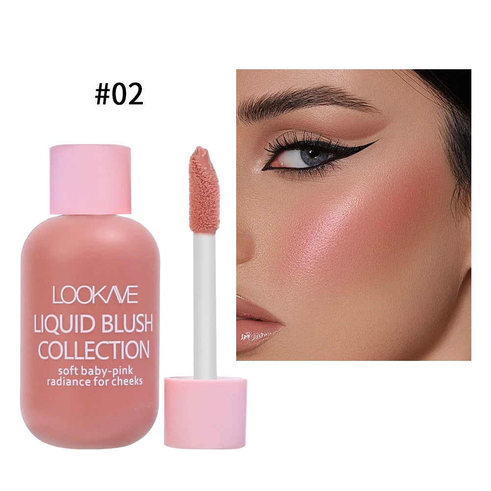 Mini Moisturizing Liquid Blush Waterproof Lasting Natural Brighten Contour Blusher Makeup Color Rendering Face Pigment Cosmetics