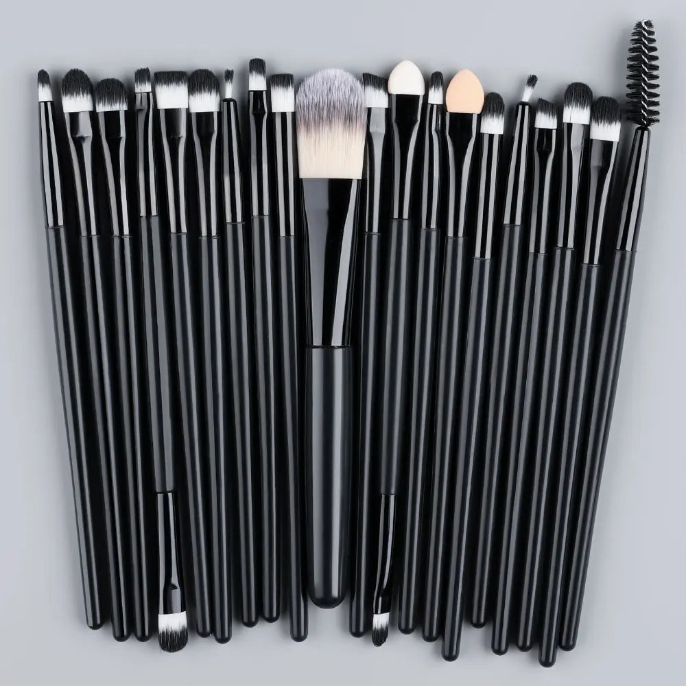 20PCS Makeup Brushes Set for Cosmetics Foundation Blush Powder Eyeshadow Kabuki Blending Brush With Powder Puff  Beauty Tools