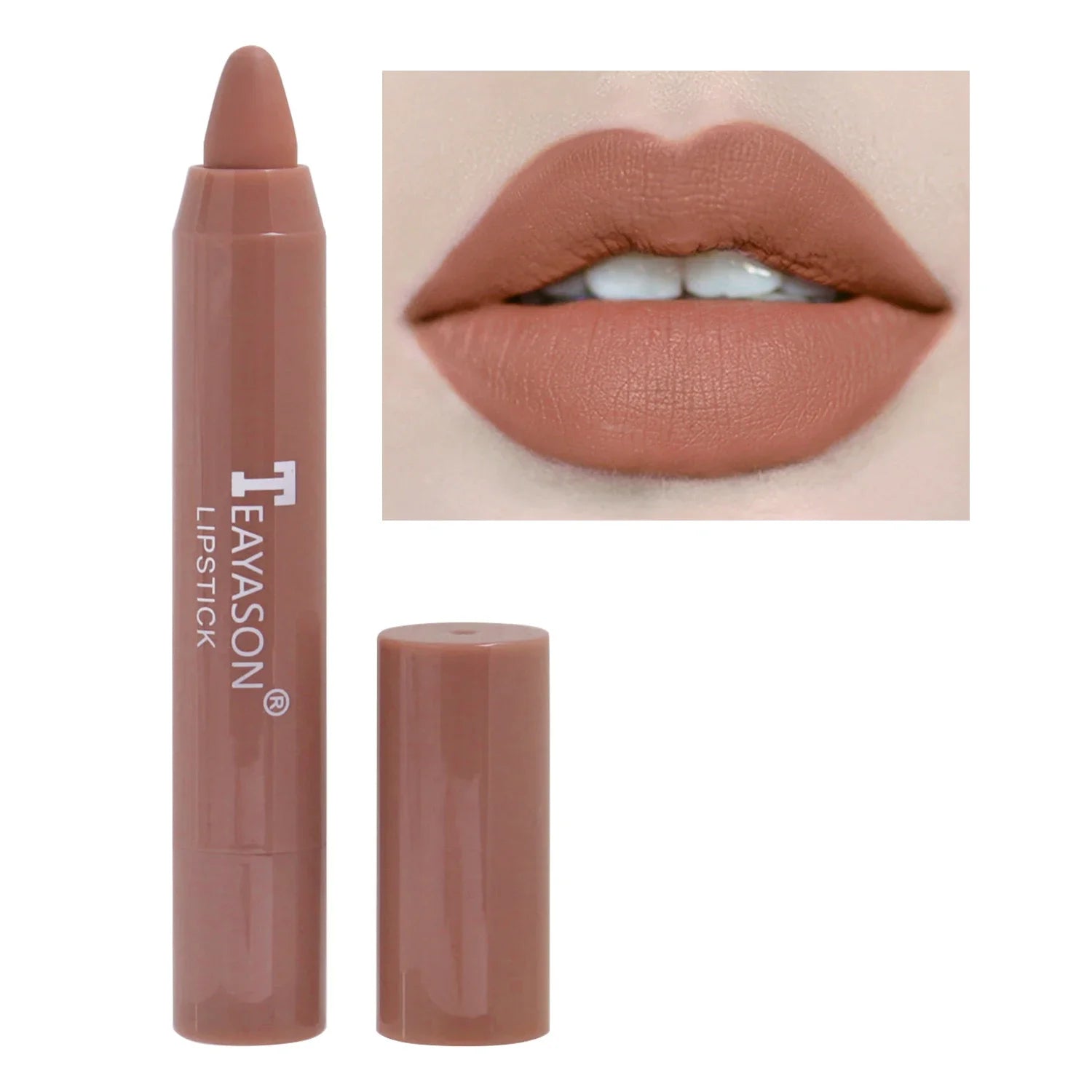 Lipstick Crayon Lip Liner Pencil Velvet Matte Moisturizing Waterproof Long Lasting Non-stick Cup Solid Lip Gloss Makeup Cosmetic