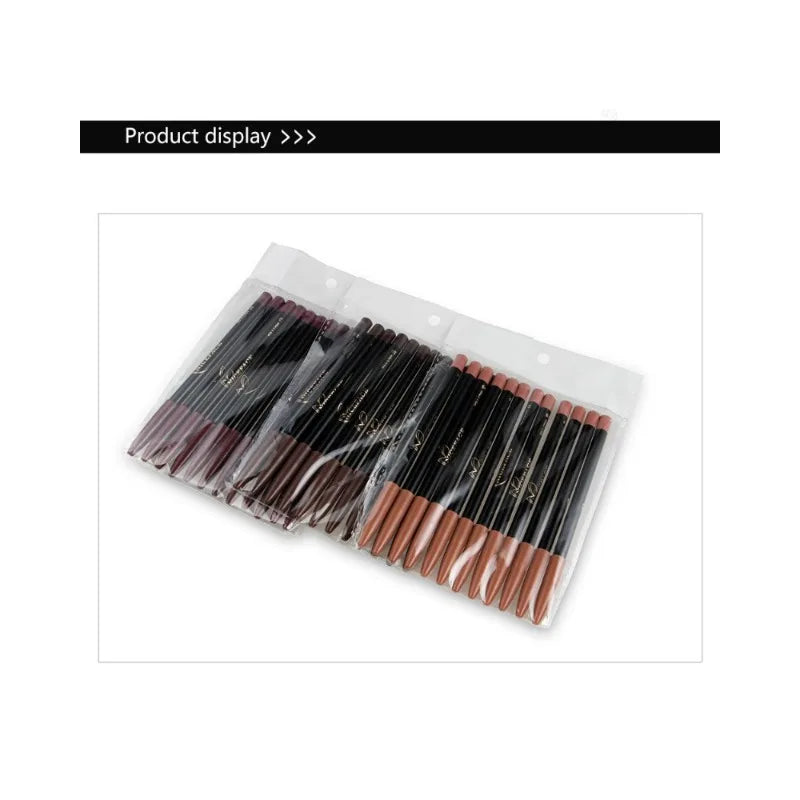 Professional 12 Color Matte Brown Lip Liner Waterproof Long Lasting Moisturizing Sexy Lip Pencil Women Natural Lipstick Makeup