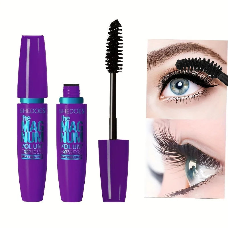 4D Black Mascara Thickening Lengthening Curling Up Waterproof Long Lasting Makeup Effect Liquid Fiber Multicolor Mascara