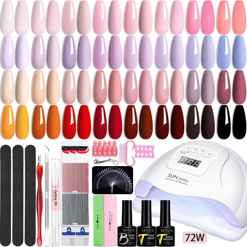 Manicure Set 32Colors Gel Nail Polish Set With UV LED Lamp Dryer Nail Art Vernis Semi Permanent UV Gel Set Nail Supplies Kit