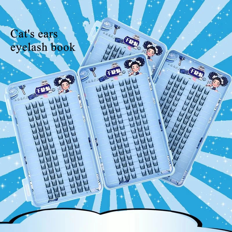 High-capacity Manga Lash Eyelash Book Natural Thick Long Reusable Eyelash Extensions Individual Cluster Beauty Big Eyes Tool