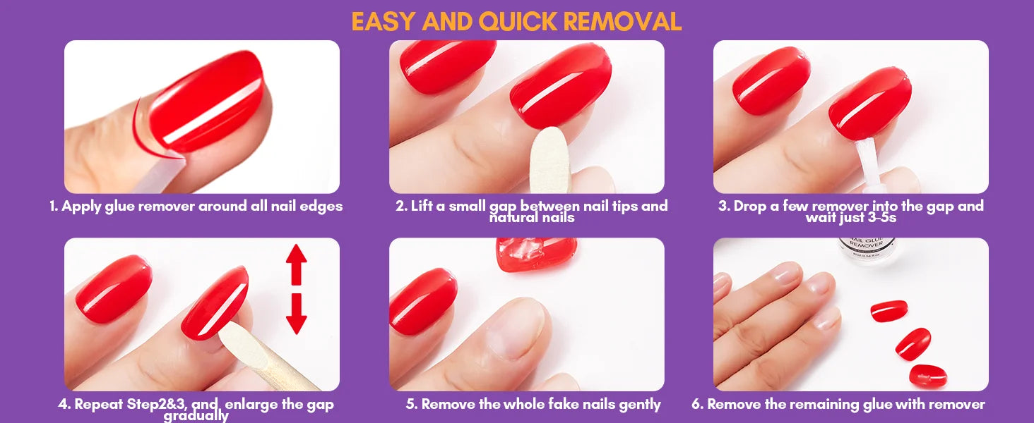 Nail Glue Remover Glue Off for False Nails , Makartt Press ON Nails Glue Remover Fake Nail Adhesives Remover Nail Glue Debonder