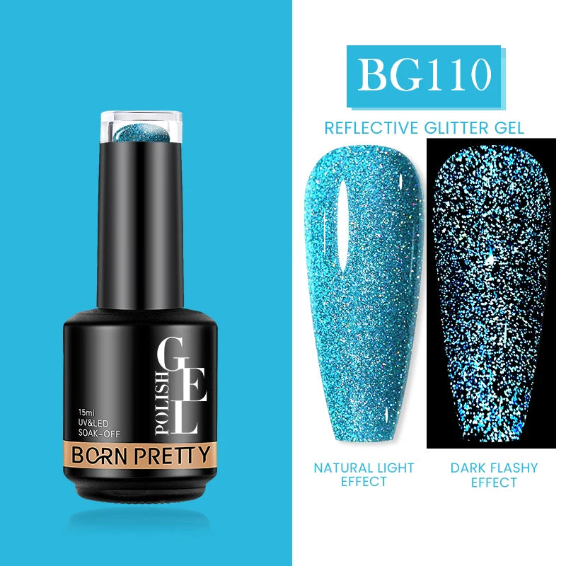 BORN PRETTY Cat Magnetic Gel Nail Polish 15ml Reflective Glitter Soak Off UV LED Gel Semi Permanent Nail Art Varnish Manicure