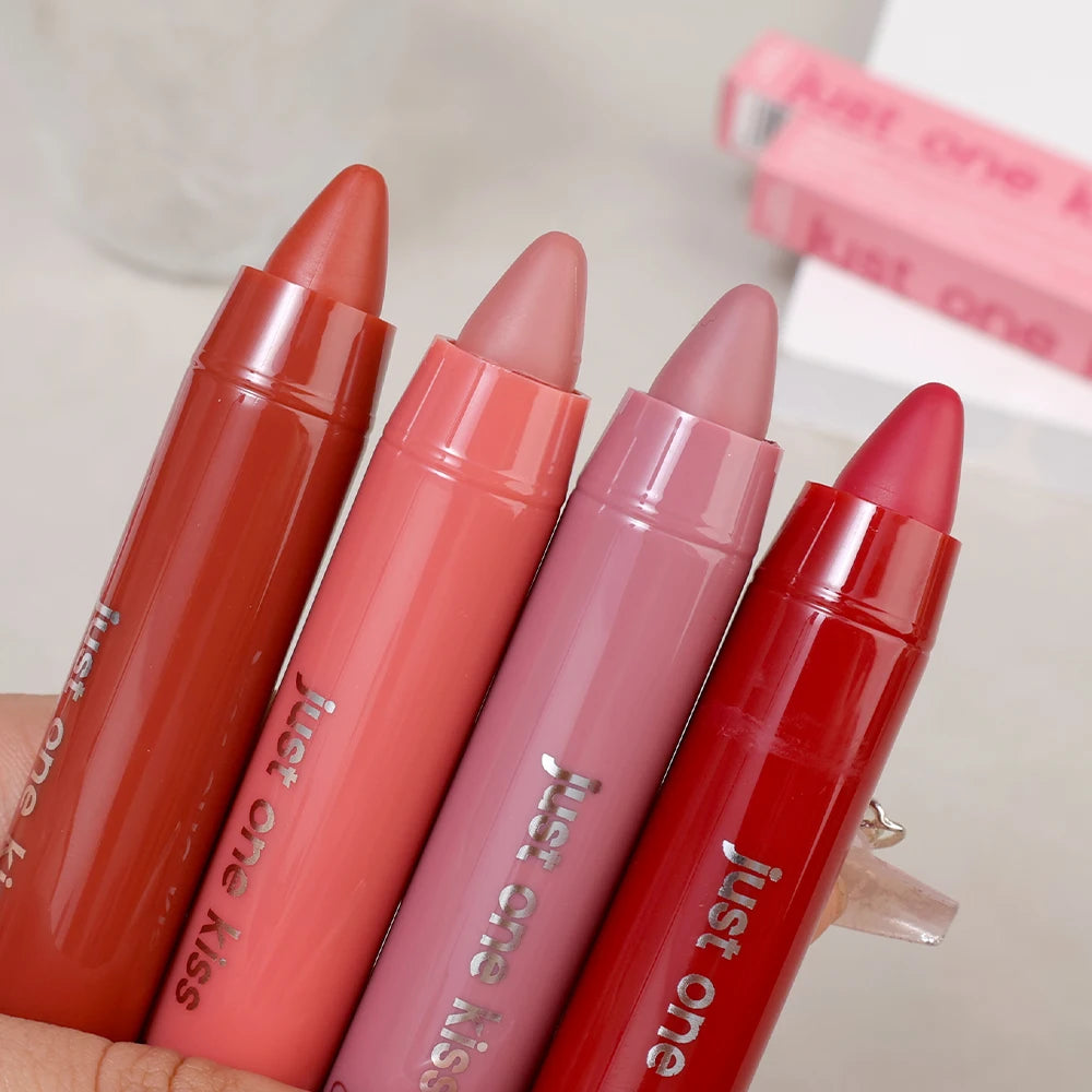 Lipstick Crayon Lip Liner Pencil Velvet Matte Moisturizing Waterproof Long Lasting Non-stick Cup Solid Lip Gloss Makeup Cosmetic