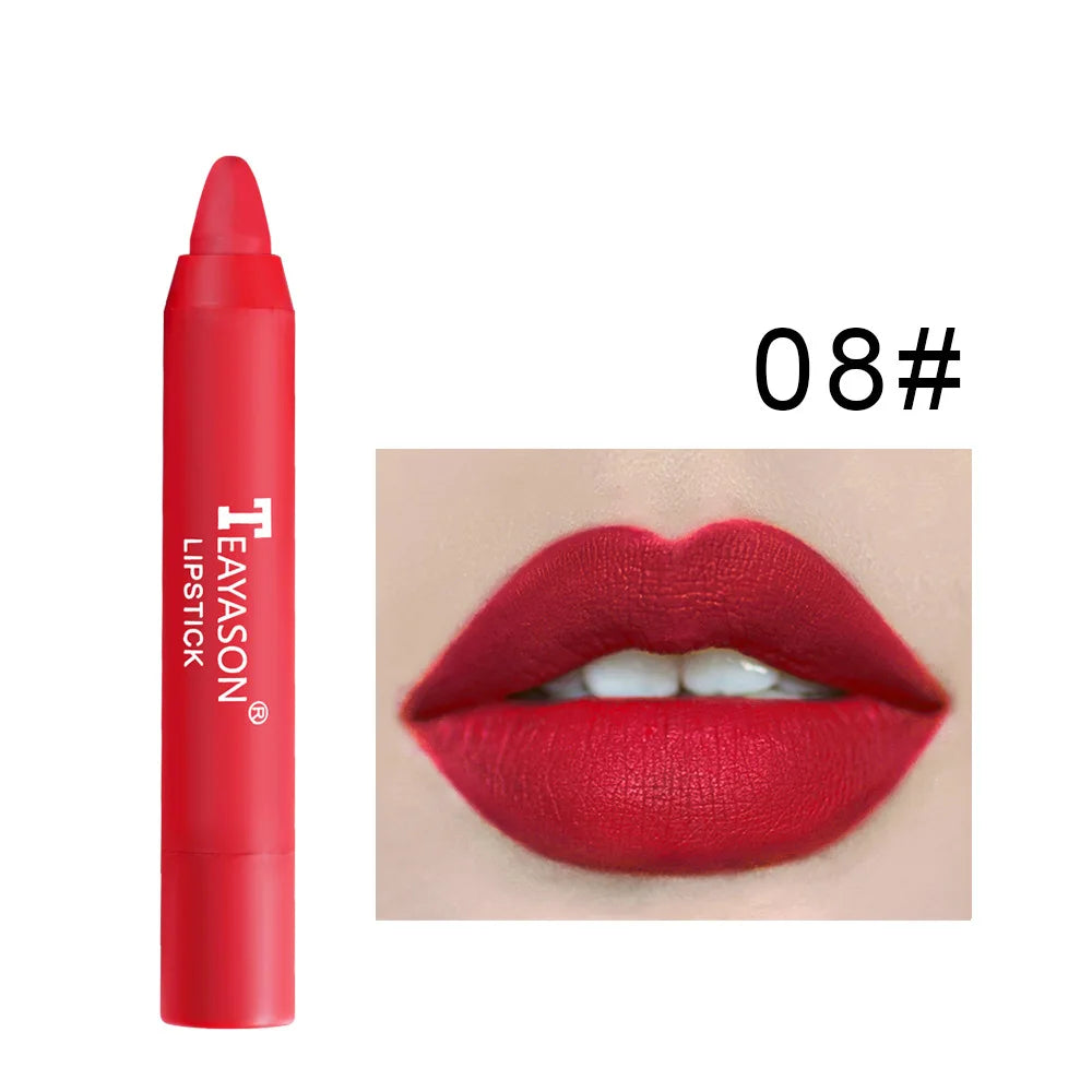 Nude Series Velvet Matte Lipstick Pencil Waterproof Long Lasting Red Lip Stick Non-Stick Cup Makeup Lip Tint Pen Cosmetic Makeup