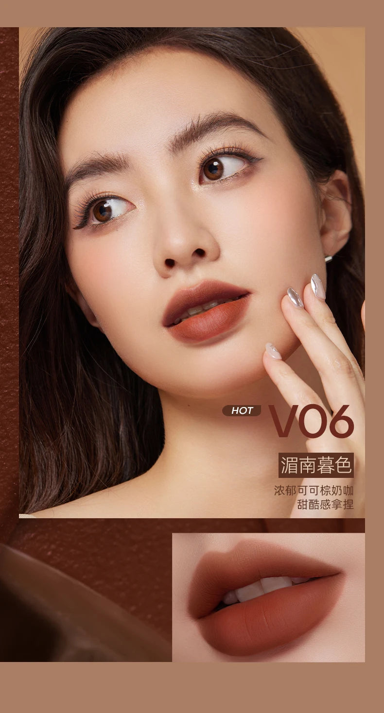 Mistine Lip Gloss Mirror-like Glossy Lip Tint Moisturizing Velvet Matte Long-lasting Liquid Lipstick