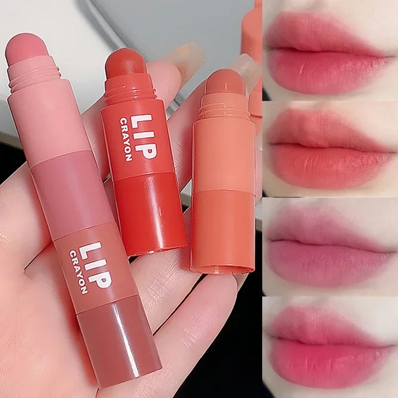 4 Colors In 1 Matte Nude Pink Red Lipstick Lip Liner Pen Long Long Waterproof Crayon Lipstick Pencil Lips Makeup Cosmetic Kit