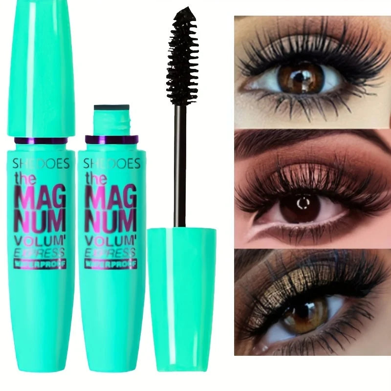 4D Black Mascara Thickening Lengthening Curling Up Waterproof Long Lasting Makeup Effect Liquid Fiber Multicolor Mascara