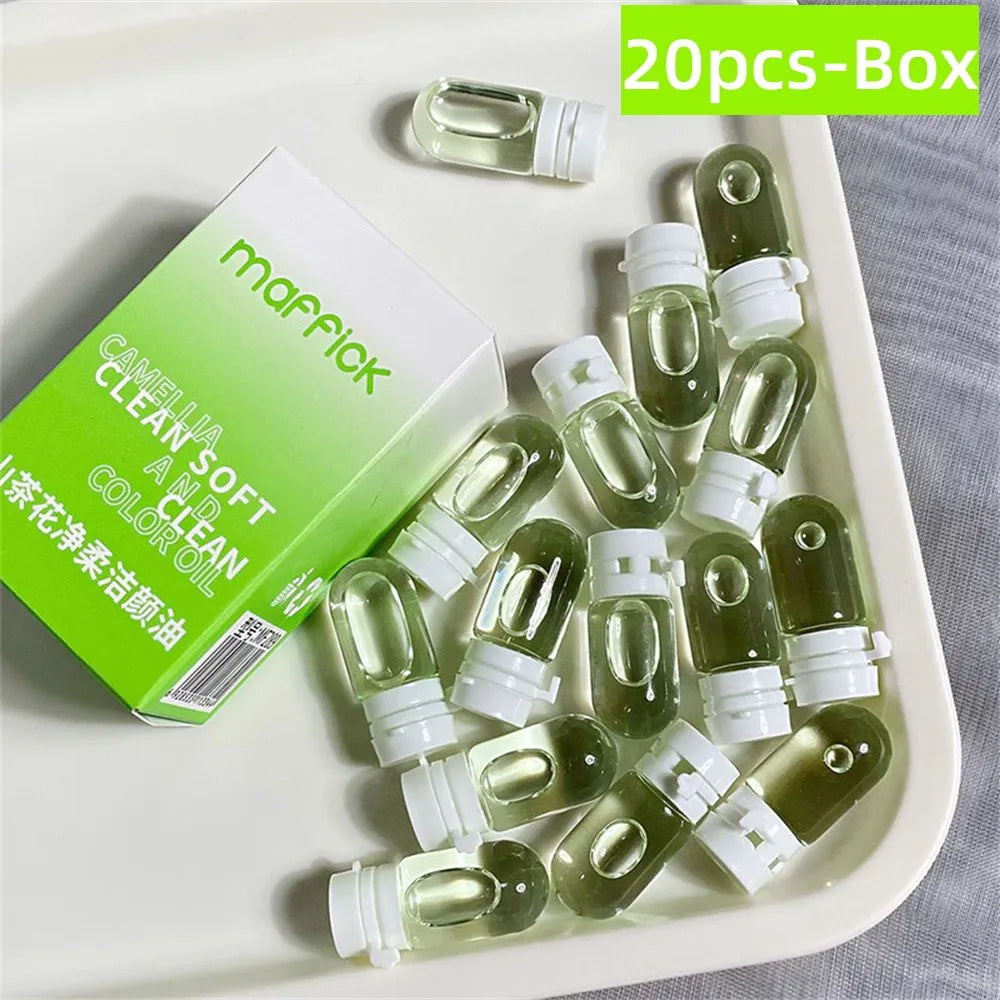 10/20/30pcs Cleansing Oil Camellia Secondary Throw Makeup Remover Oil Deep Cleaning Travel Portable Single Makeup Remover Oil