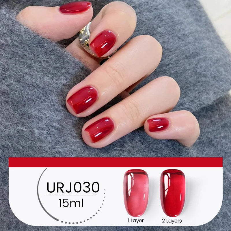 UR SUGAR 15ml Cherry Red Series Color Gel  Party Colors Gel Varnishes All For Nails Soak Off UV LED Semi Permanent Nail Art