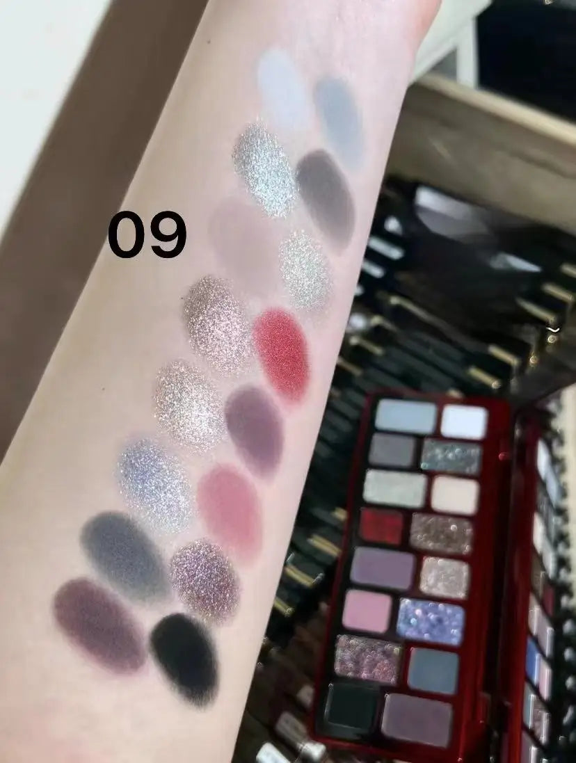 Qianyan 16 Colors Eyeshadow Matte Pearlescence Explosive Flash Plate Powder Black Qian Yan Cheeryep Cowherd Sequins Halloween