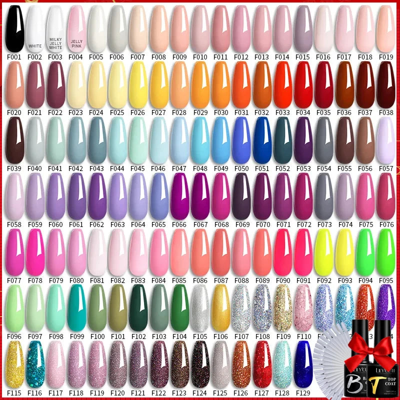 LILYCUTE 60/66/129PCS/Set Gel Nail Polish Set Glitter Colors Nail Kit Esmaltes Semi Permanent UV Gel Nail Art DIY Manicure Sets