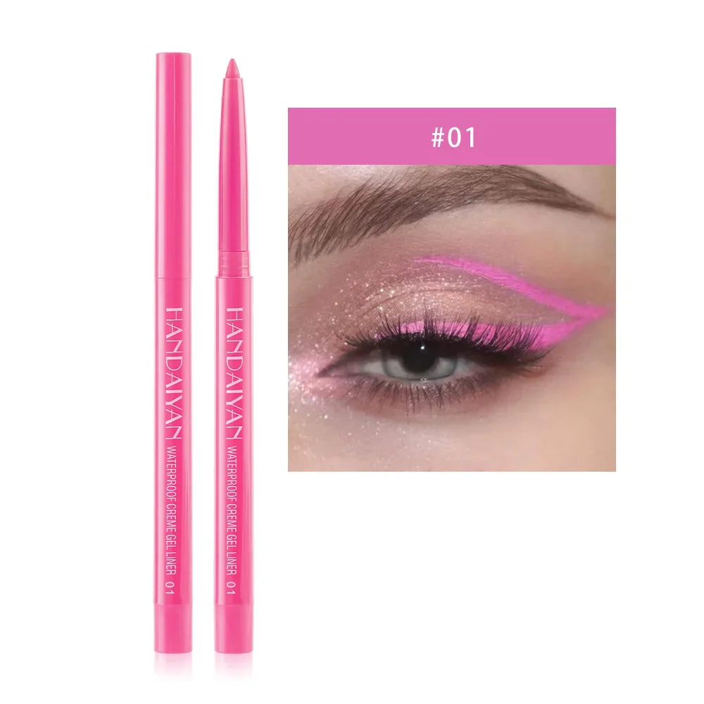 Sexy Purple Waterproof Matte Eye Cosmetics EyeLiner Pencil Long Lasting Women Fashion Pink Black Eye Charming Eye Liner Pencil