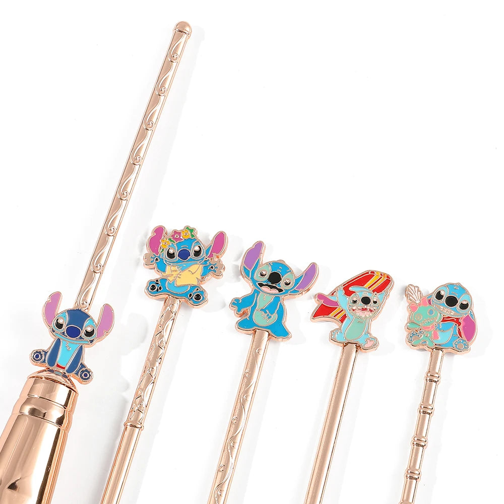 5 Pcs/set Disney Anime Lilo & Stitch Makeup Brushes Set Gift Cartoon Powder Eye Shadow Eyebrow Lip Makeup Brush Cosplay Tool